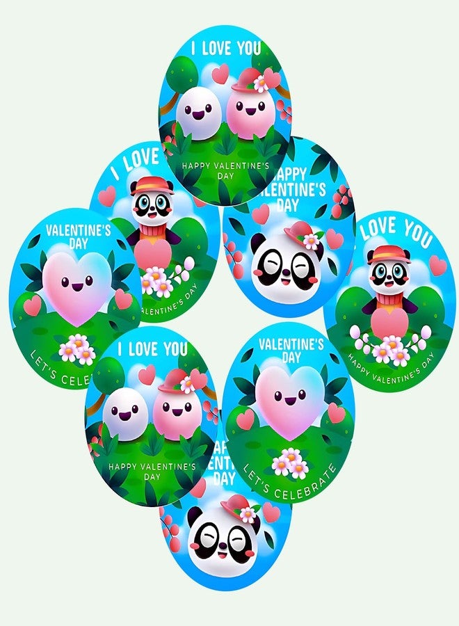 SLGIFT Vinyl Cute Panda Theme Sticker, Self-Adhesive Vinyl Stickers, 40 Pieces, 2 x 2 Inches Round Sticker, 4 Unique Designs, R165 - Image 3